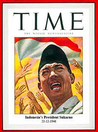 Sukarno on Time magazine 1945